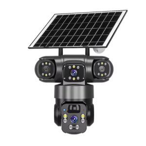 Smart 4G, 6MP 3-Lens Solar Security Camera – Wireless Outdoor CCTV with Smart App & Motion Alerts (Copy)