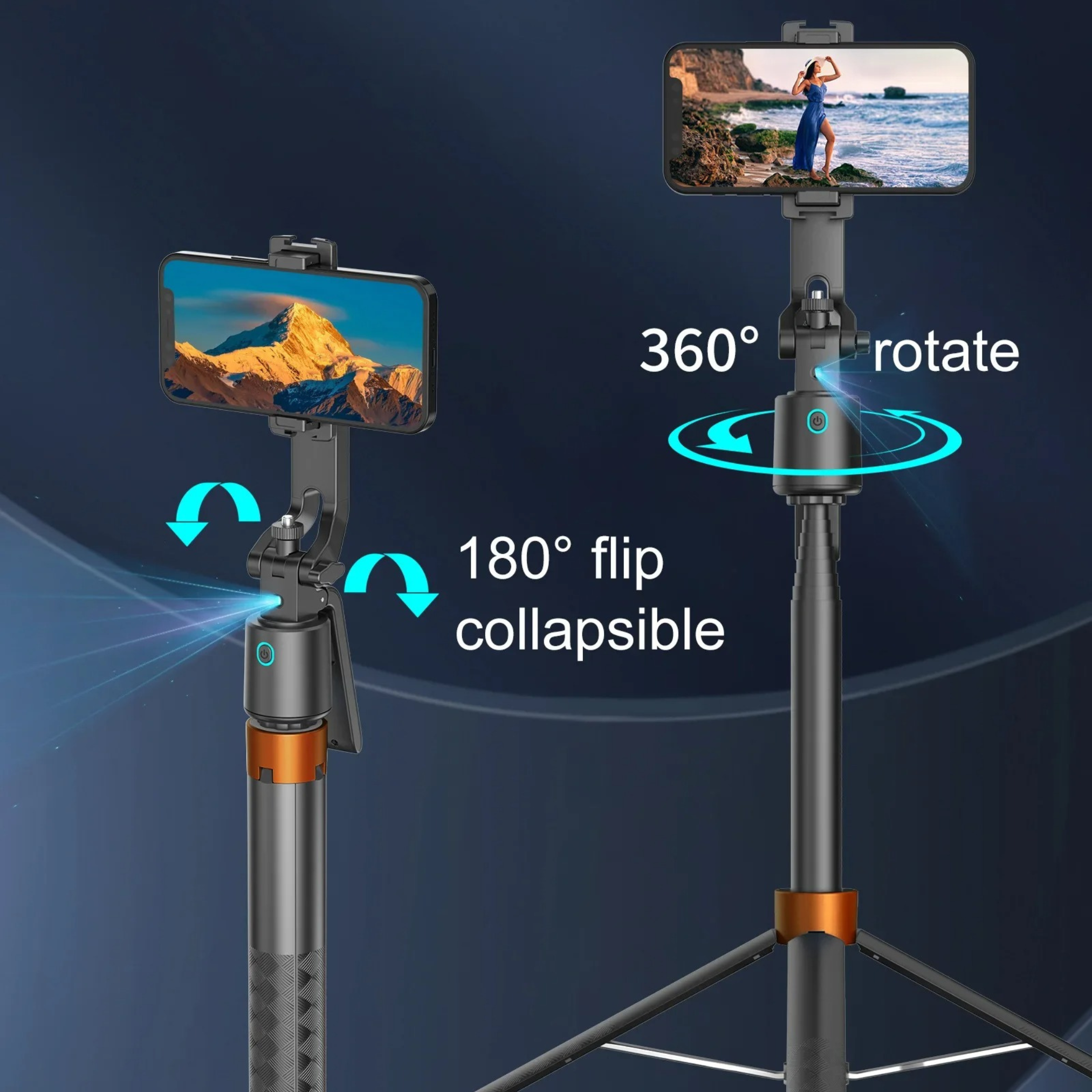 Q13 AI Face-Tracking Tripod & Selfie Stick – 360° Auto Tracking Phone Holder for Vlogging & Live Video