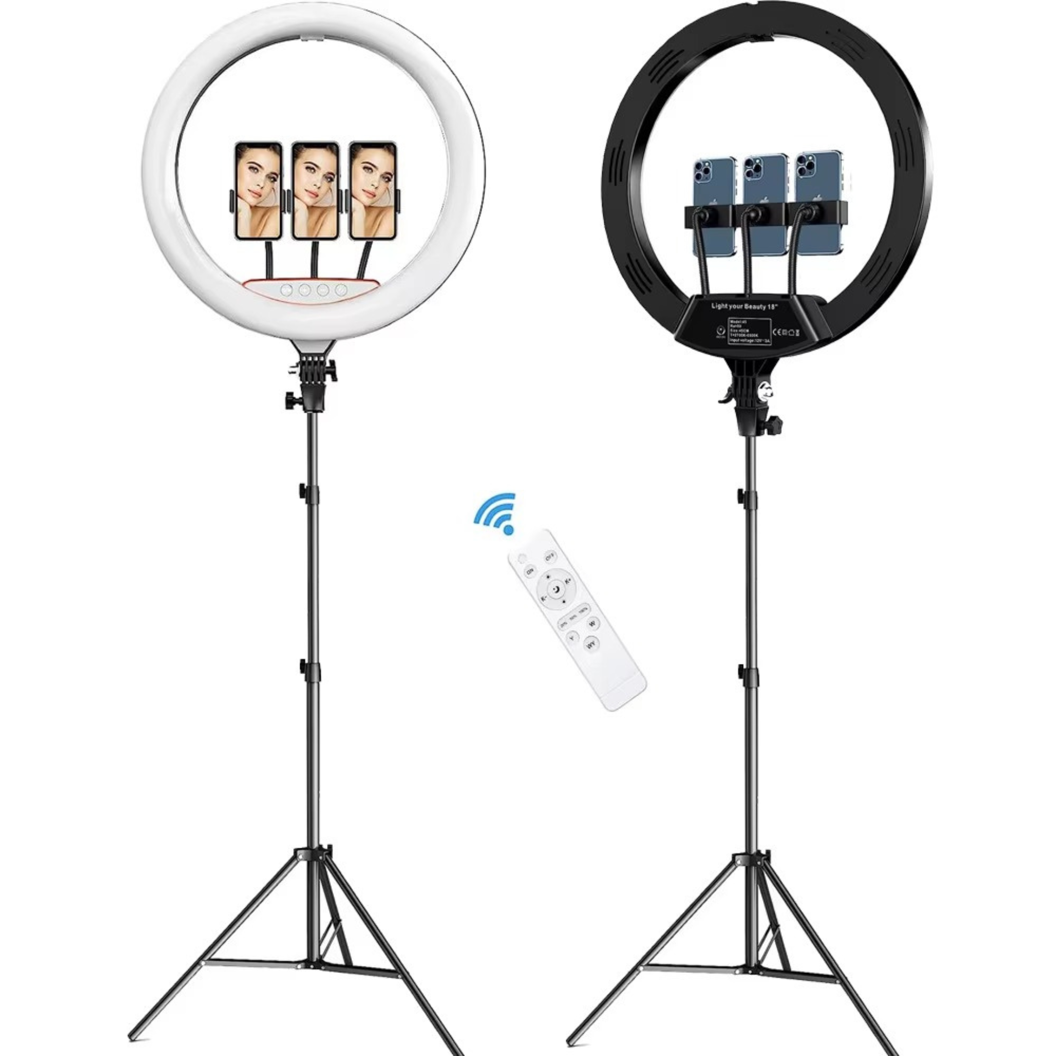 18″ LED Ring Light Kit with Tripod & Bag – Adjustable Photo & Video Lighting Panel