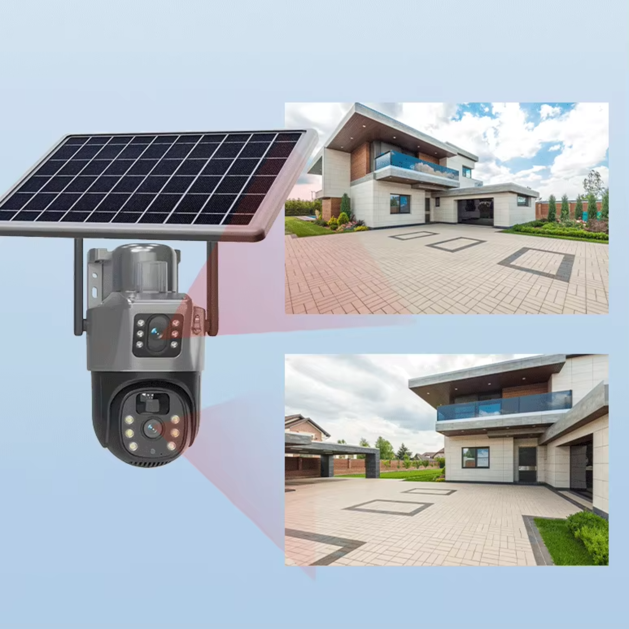 Smart 4G, 6MP 2-Lens Solar Security Camera – Wireless Outdoor CCTV with Smart App & Motion Alerts