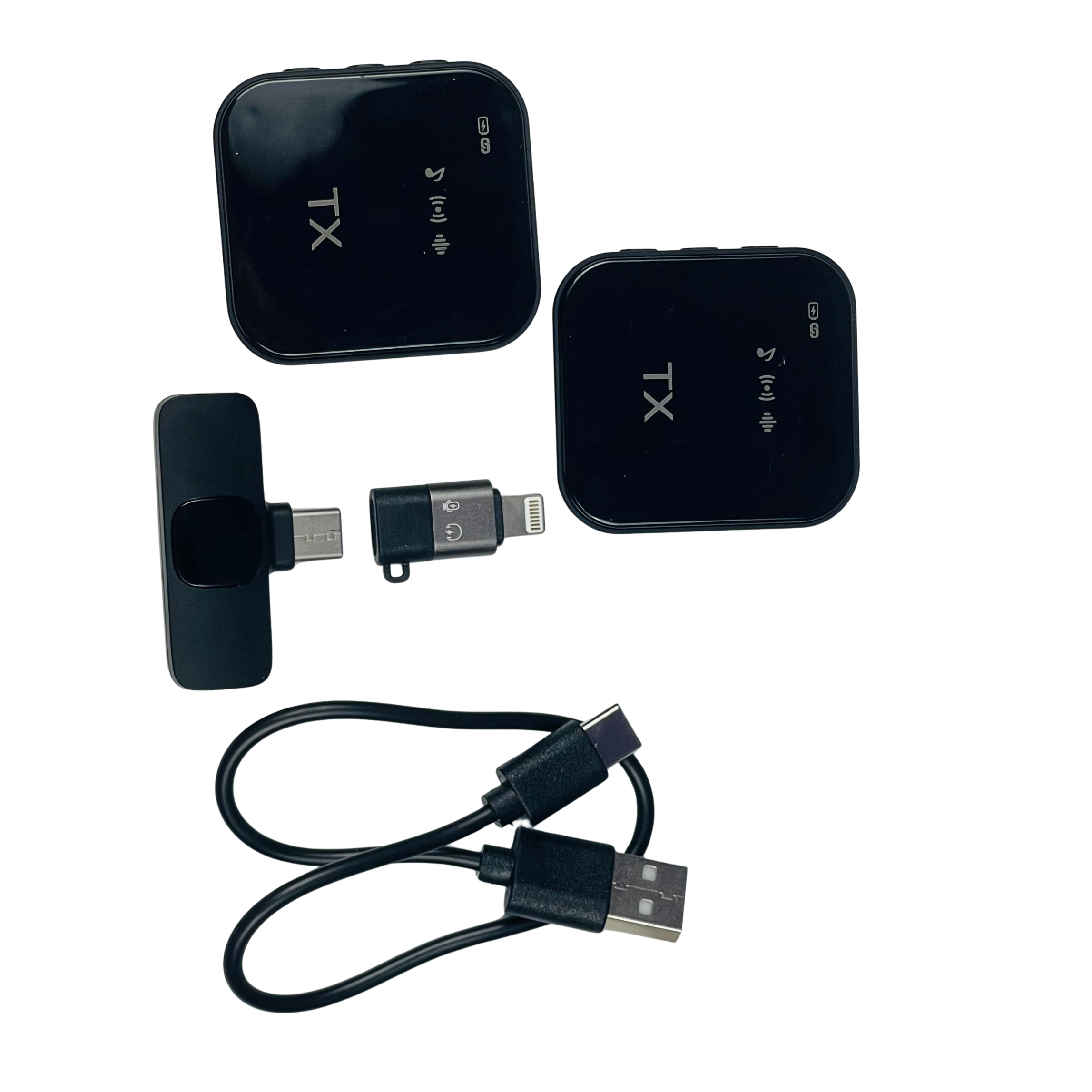 K95, 3-in-1 Wireless Dual Lavalier Microphone – Clip-On Mics for Smartphones