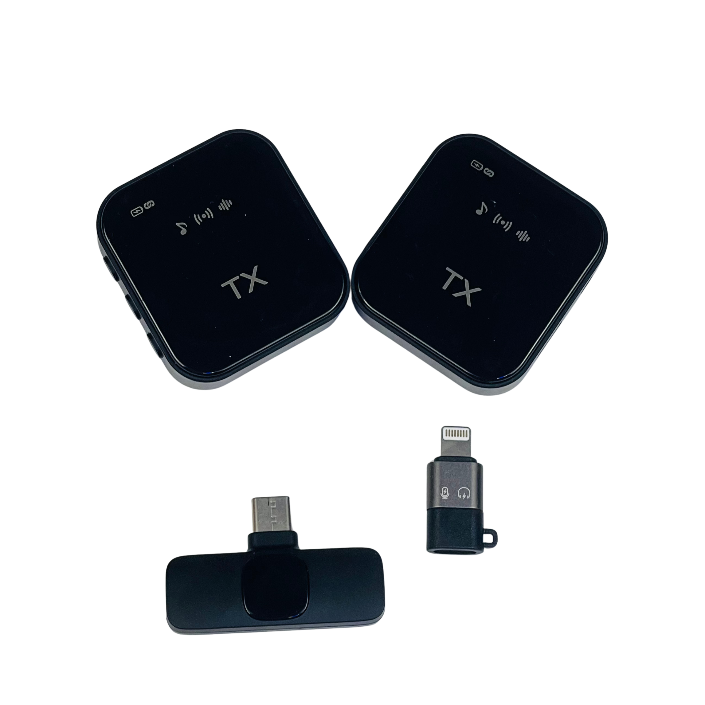 K95, 3-in-1 Wireless Dual Lavalier Microphone – Clip-On Mics for Smartphones