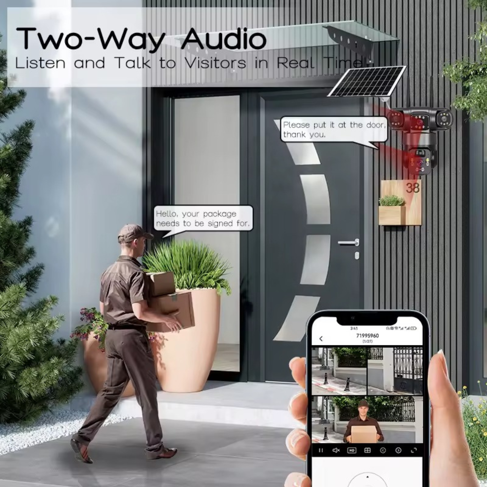 Smart 4G, 6MP 3-Lens Solar Security Camera – Wireless Outdoor CCTV with Smart App & Motion Alerts (Copy)