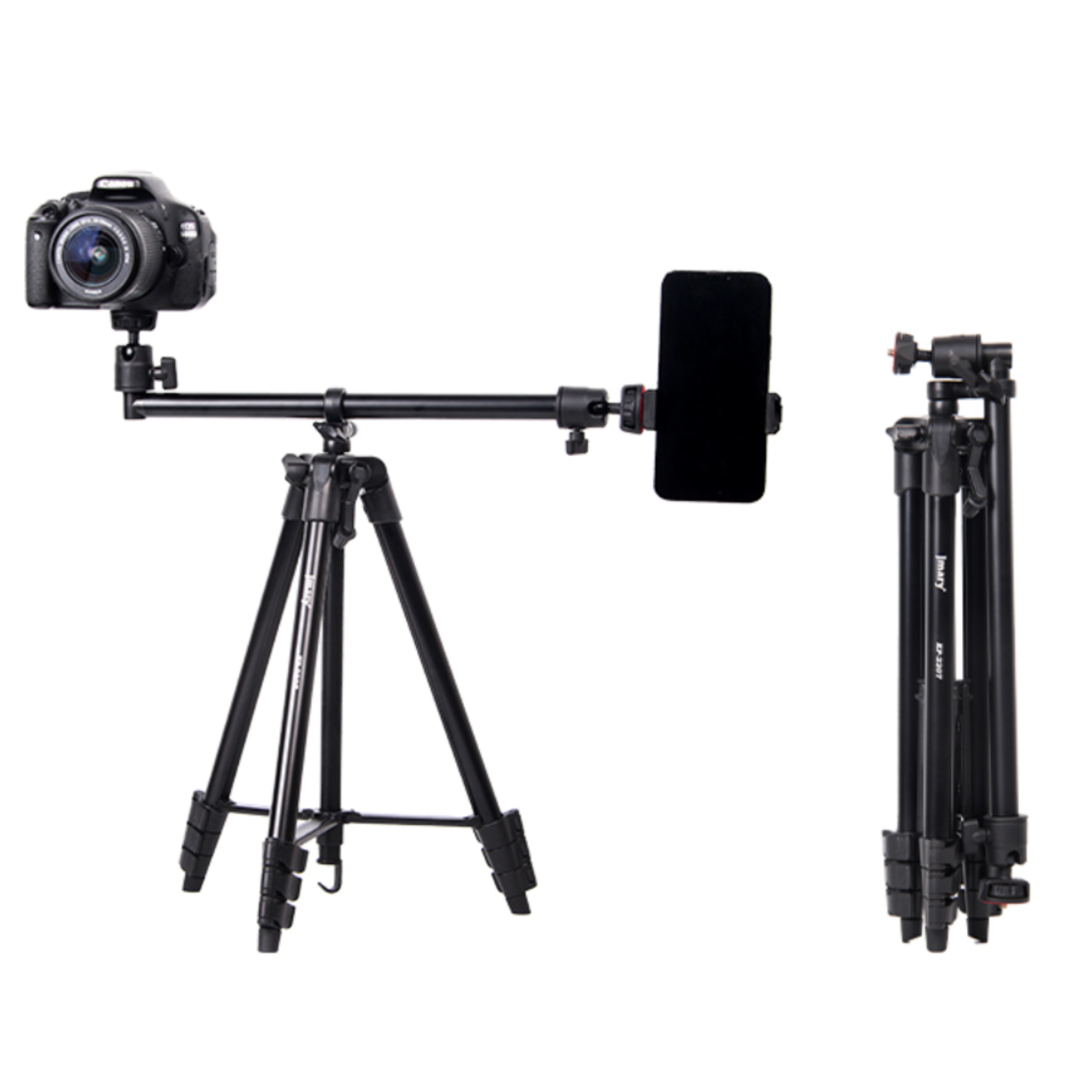 JMARY KP-2207 Tripod Stand – Portable 1.33 m Camera & Mobile Tripod for Photo & Video