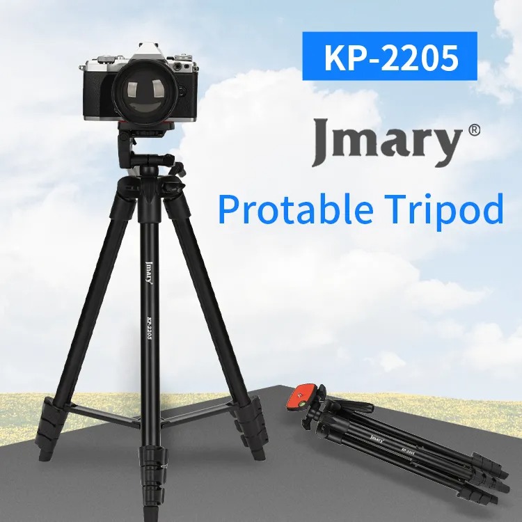 JMARY KP-2205 Tripod Stand – 1.5M Video & Photo Camera Tripod for Phone, DSLR & Vlogging (Copy)