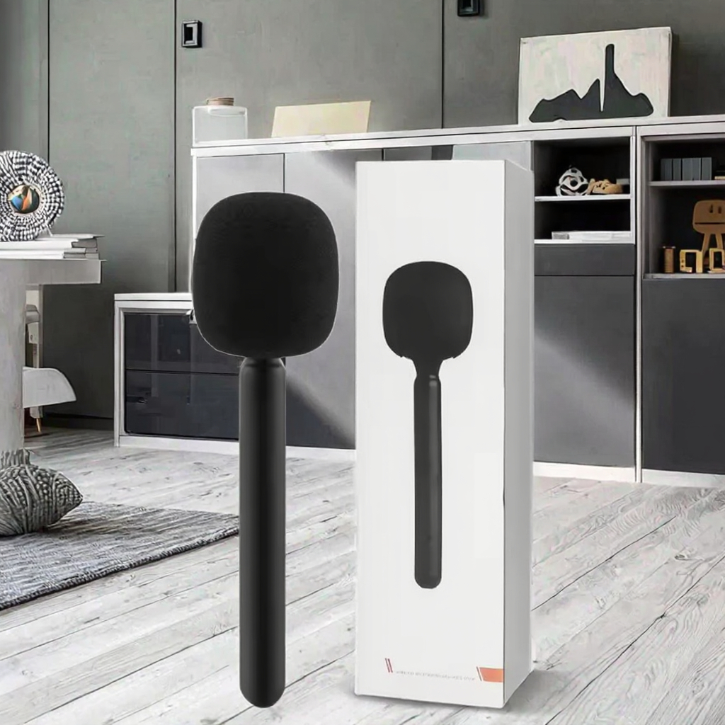 Wireless Mic Handle, for Wireless mic, interviews, with Noise cancellation shied and clipper for mic