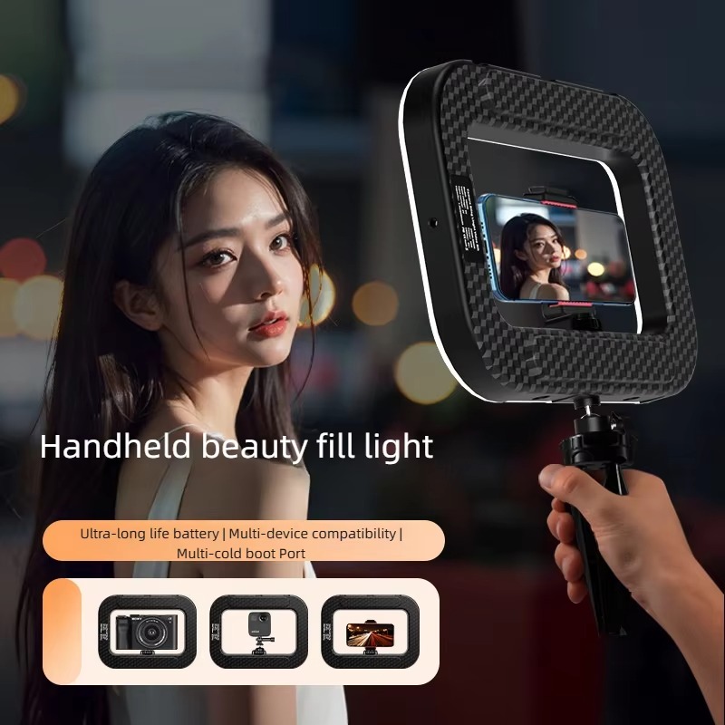 YM200 20W Rechargeable Ring Light – Portable Selfie LED Video Light for Phone & Camera