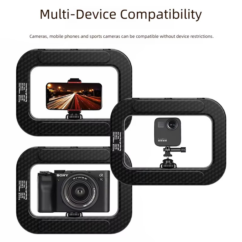 YM200 20W Rechargeable Ring Light – Portable Selfie LED Video Light for Phone & Camera