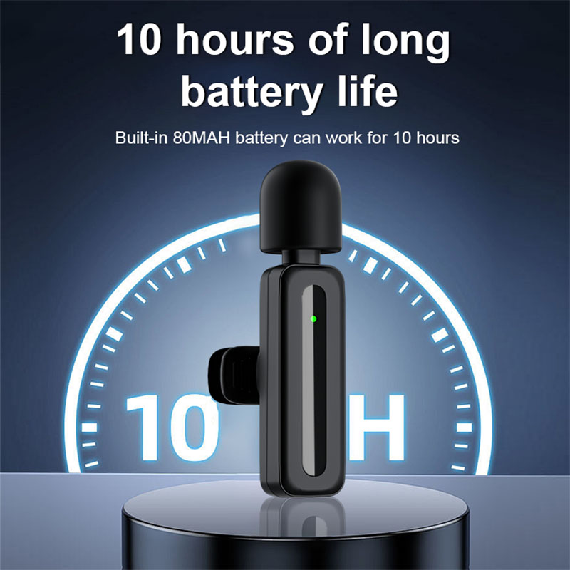 SE80 Wireless Lapel Microphone – Long-Range Clip-On Lavalier Mic for Phones