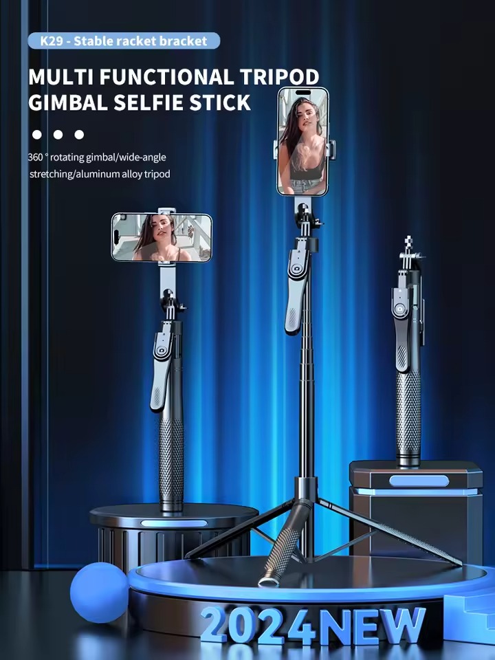 K29 Extra-Long Selfie Stick & Tripod –  Extendable Phone Holder (Up to 1.5 m)